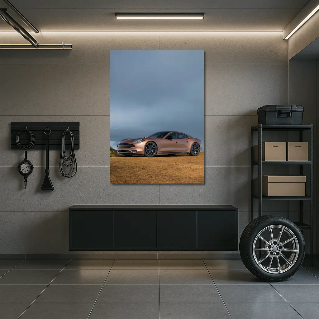 Karma GS6 Parked On Stormy Hillside – Wall Art