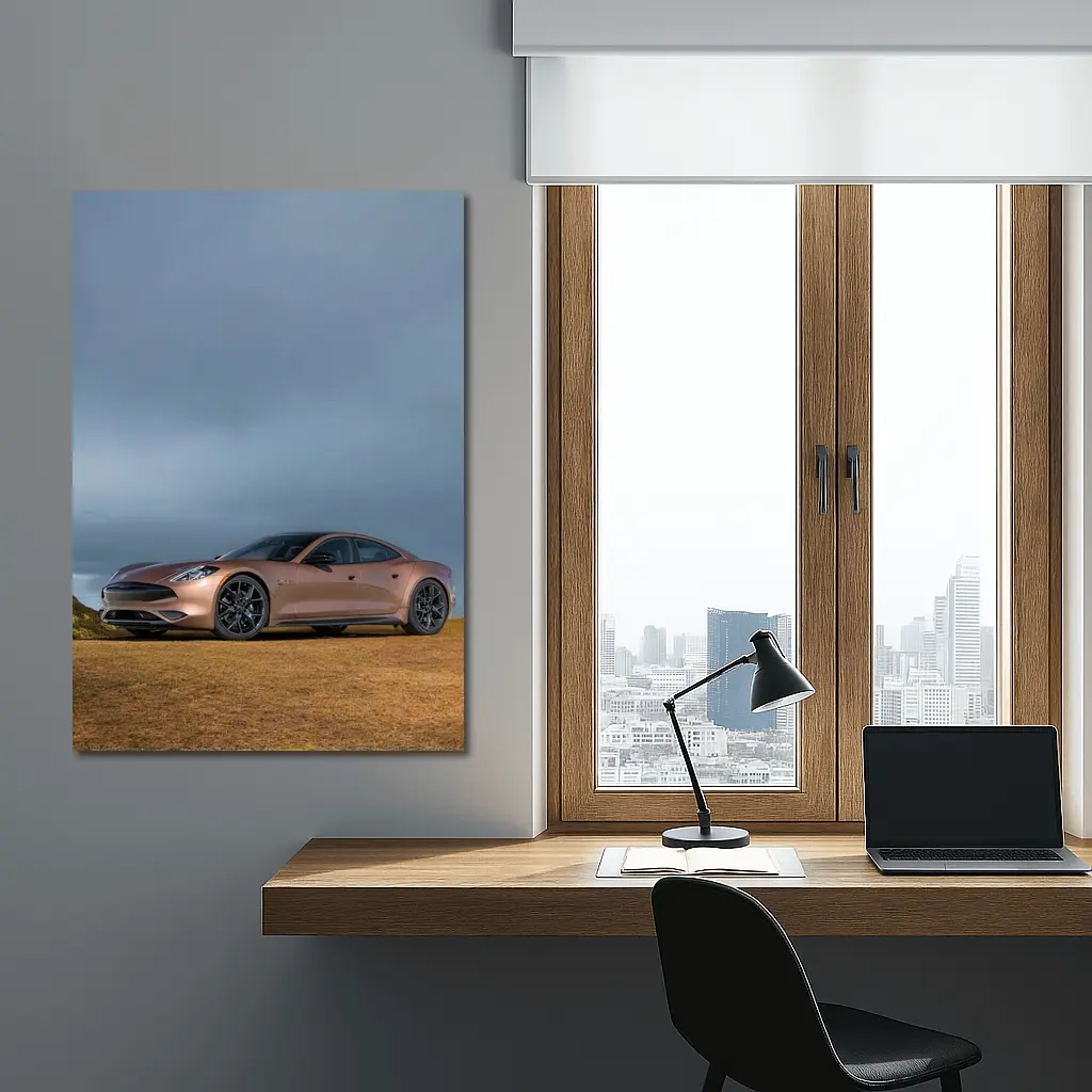 Karma GS6 Parked On Stormy Hillside – Wall Art