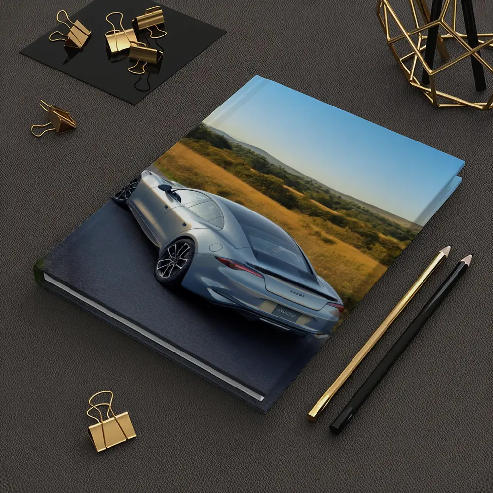 Karma Invictus Silver Car Country Road – Notebooks