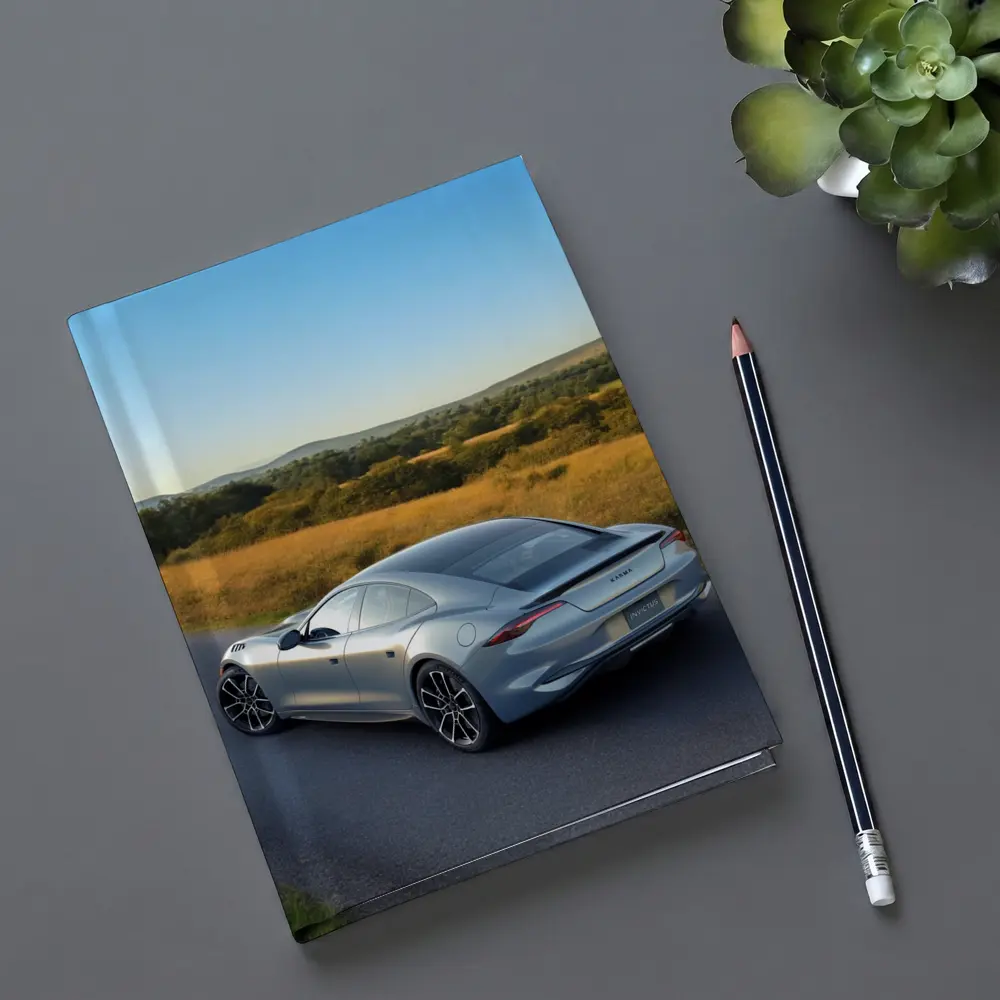 Karma Invictus Silver Car Country Road – Notebooks