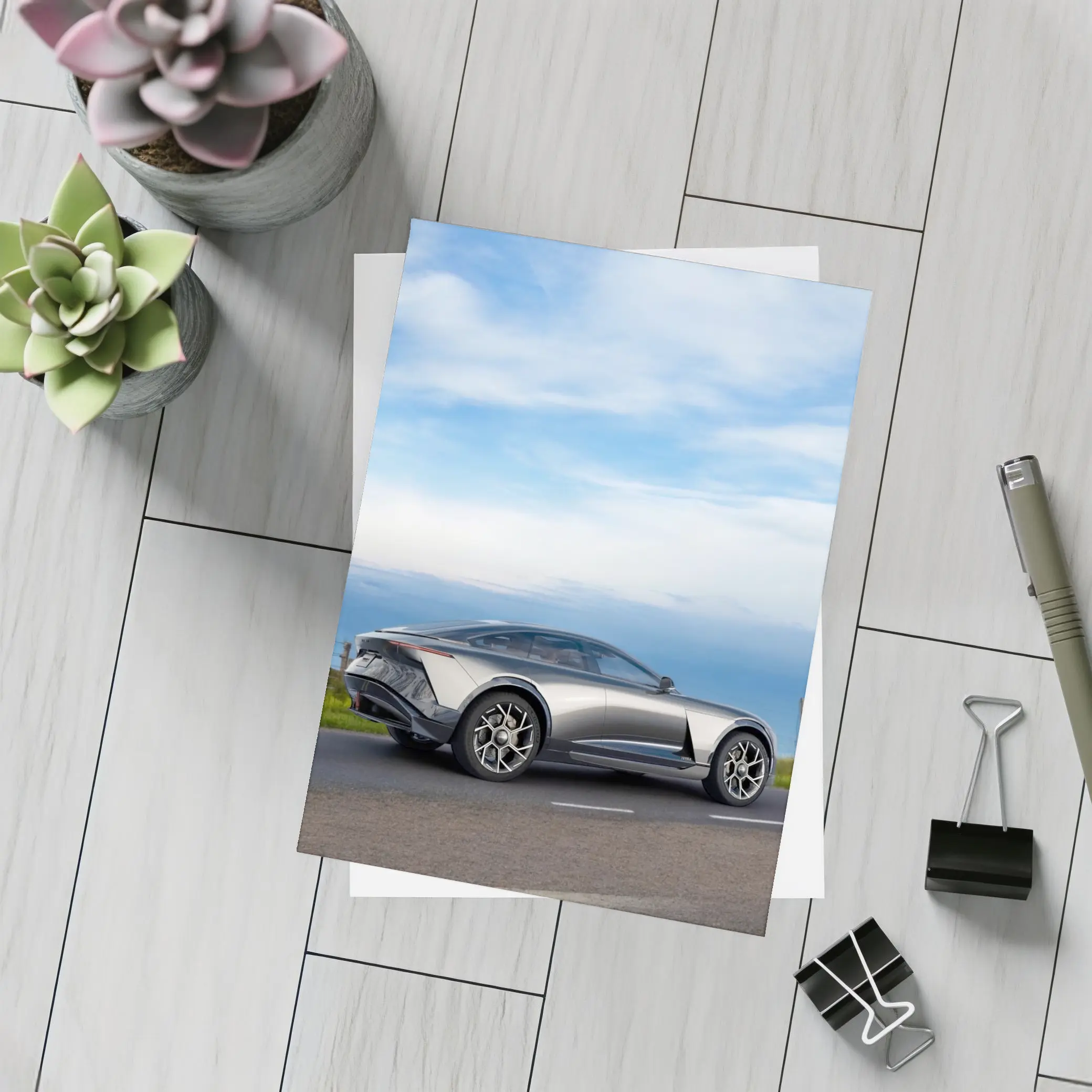 Karma Ivara SUV On Open Country Road – Postcards