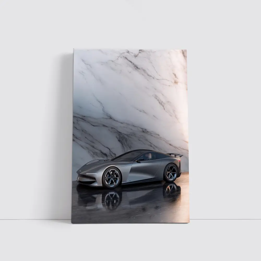 Karma Kaveya Supercar Against Marble Background – Wall Art