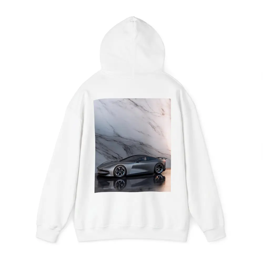 Karma Kaveya Supercar Against Marble Background – Hoodies