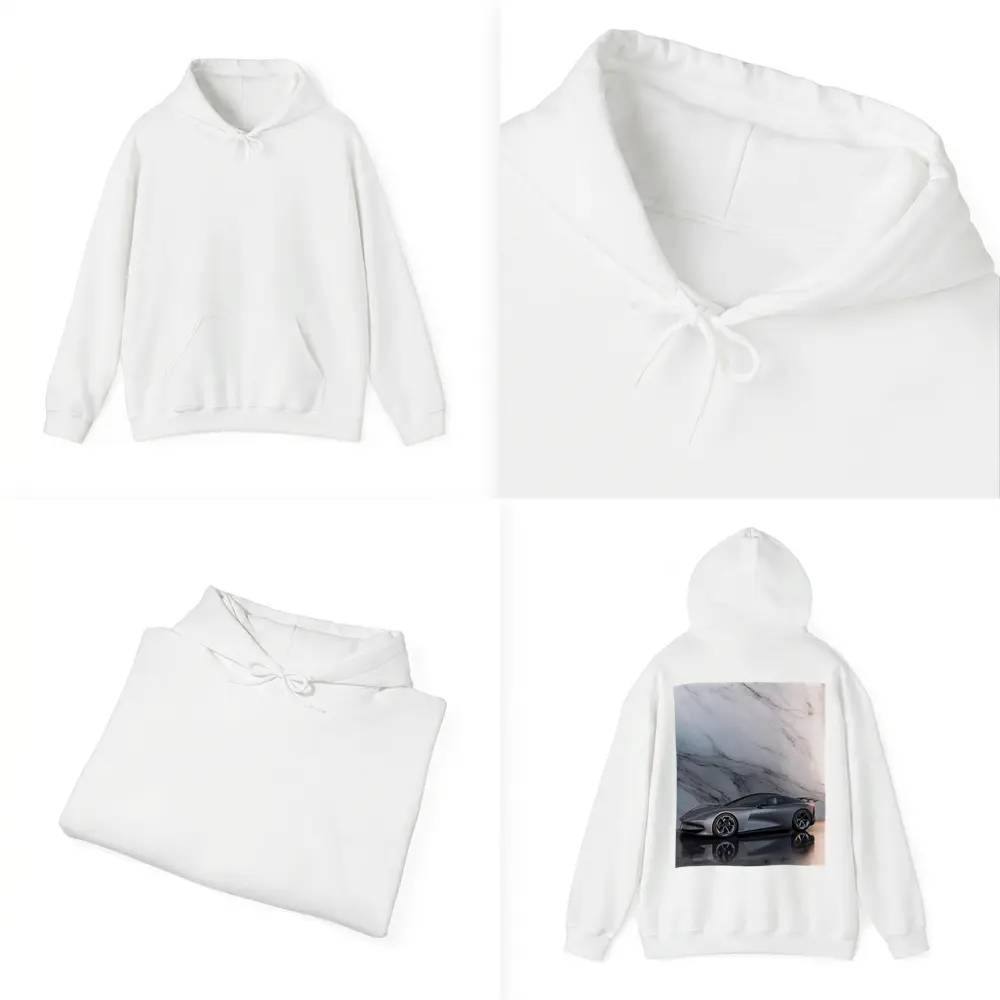 Karma Kaveya Supercar Against Marble Background – Hoodies