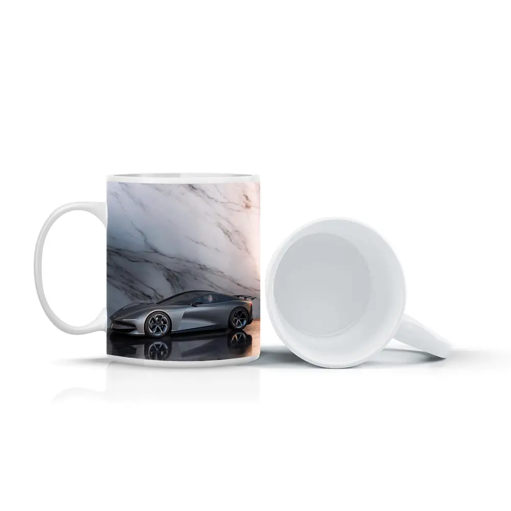 Karma Kaveya Supercar Against Marble Background – Mugs