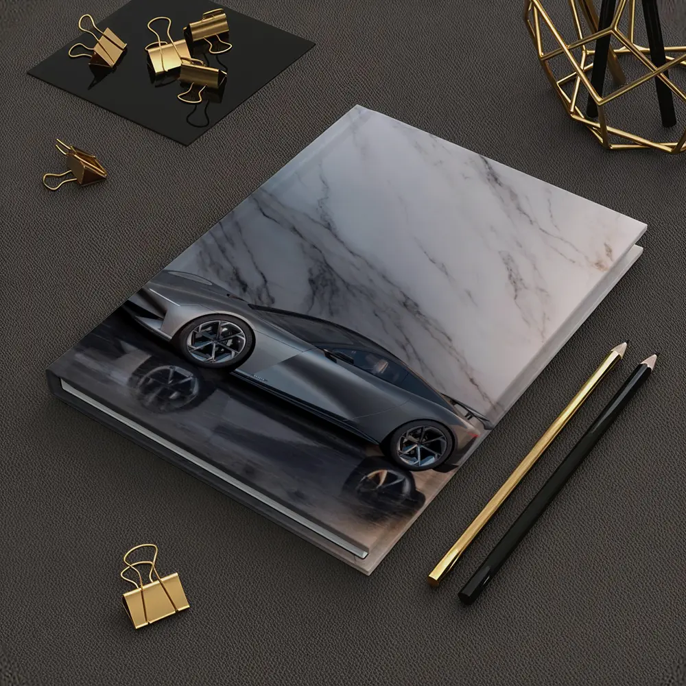 Karma Kaveya Supercar Against Marble Background – Notebooks
