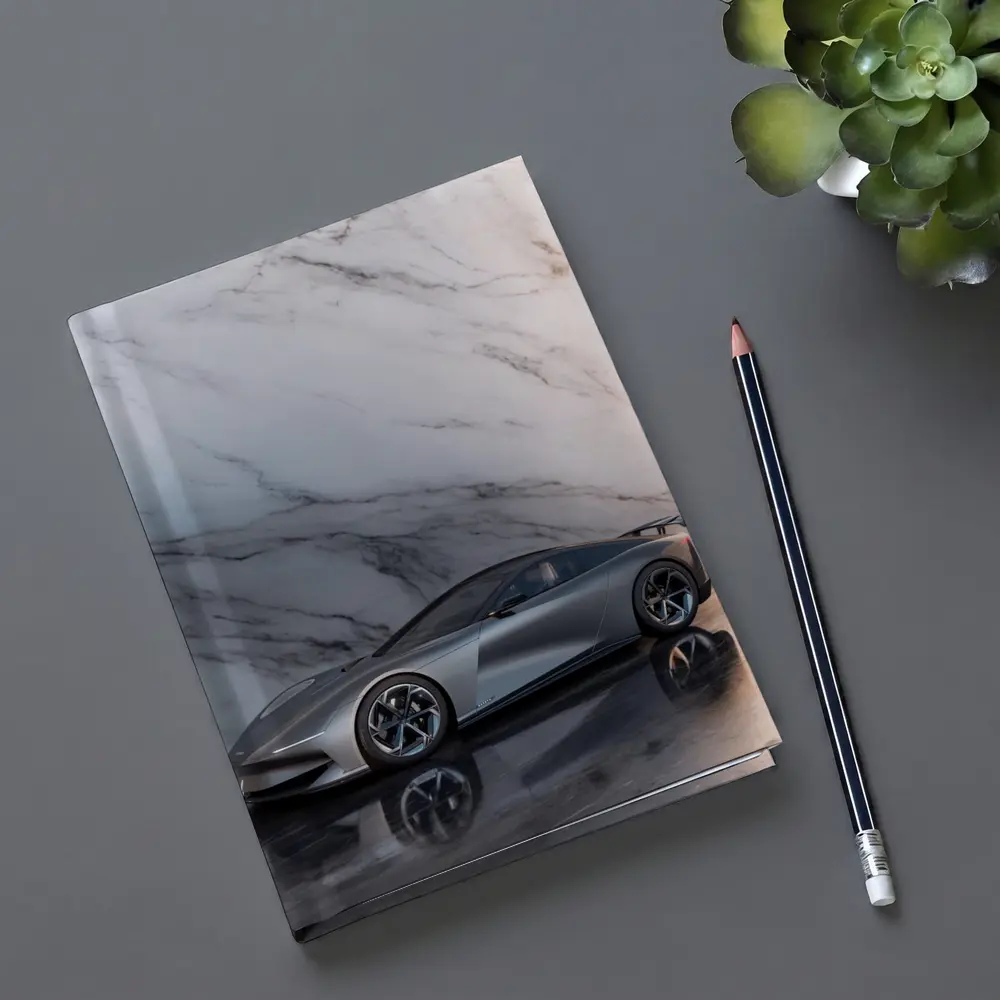 Karma Kaveya Supercar Against Marble Background – Notebooks