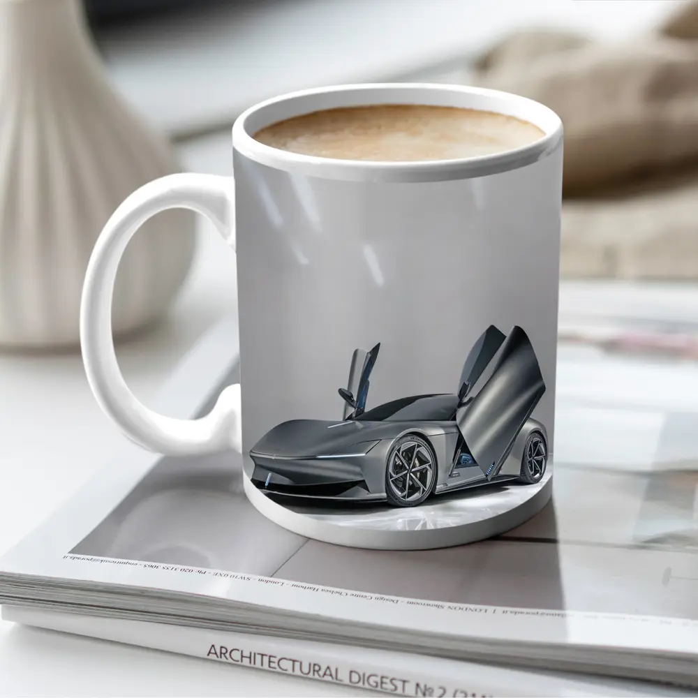 Karma Kaveya Concept Car Marble Background – Mugs