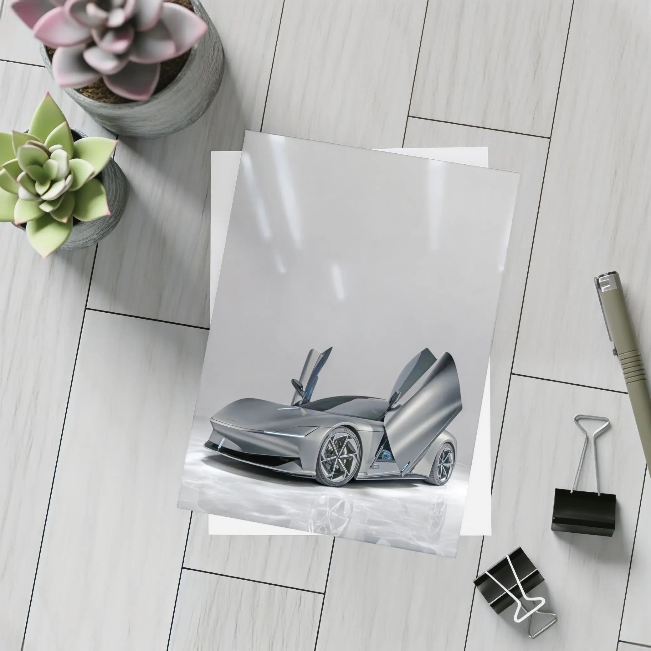 Karma Kaveya Concept Car Marble Background – Postcards