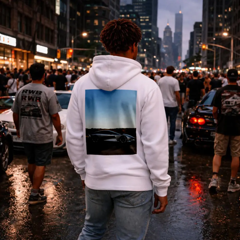 Karma Kaveya Supercar On Open Country Road – Hoodies