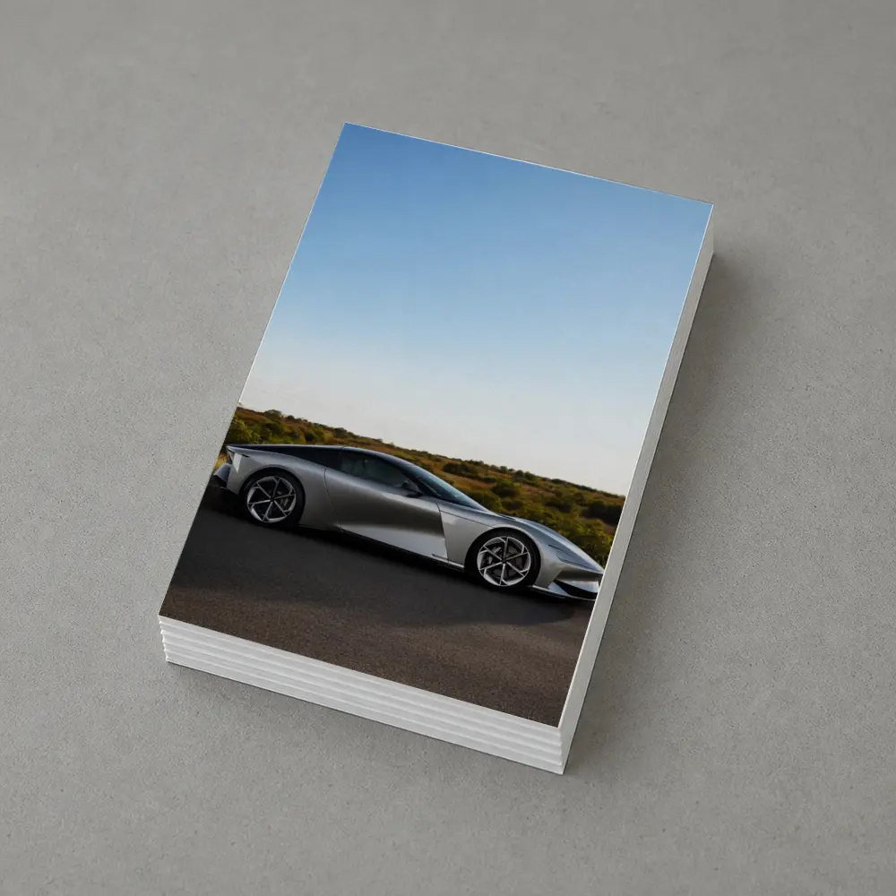 Karma Kaveya Supercar On Open Country Road – Postcards