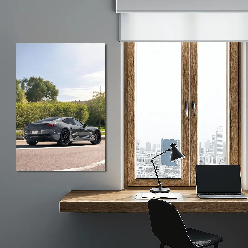 Karma Kaveya Gray Sports Car Street Drive – Wall Art