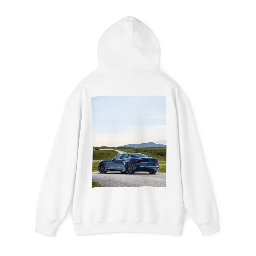 Karma Kaveya Blue Electric Car Rural Road – Hoodies