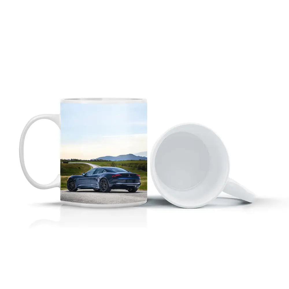 Karma Kaveya Blue Electric Car Rural Road – Mugs