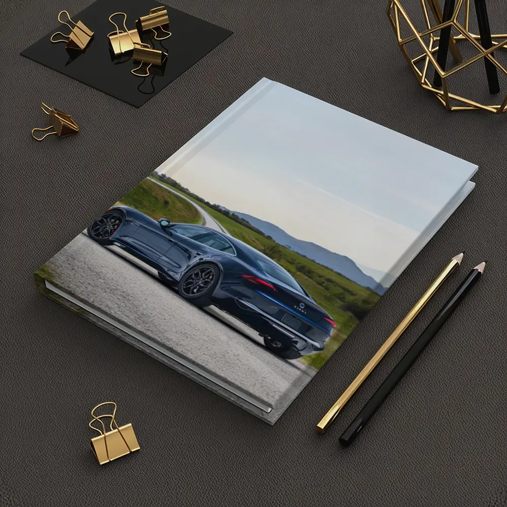 Karma Kaveya Blue Electric Car Rural Road – Notebooks