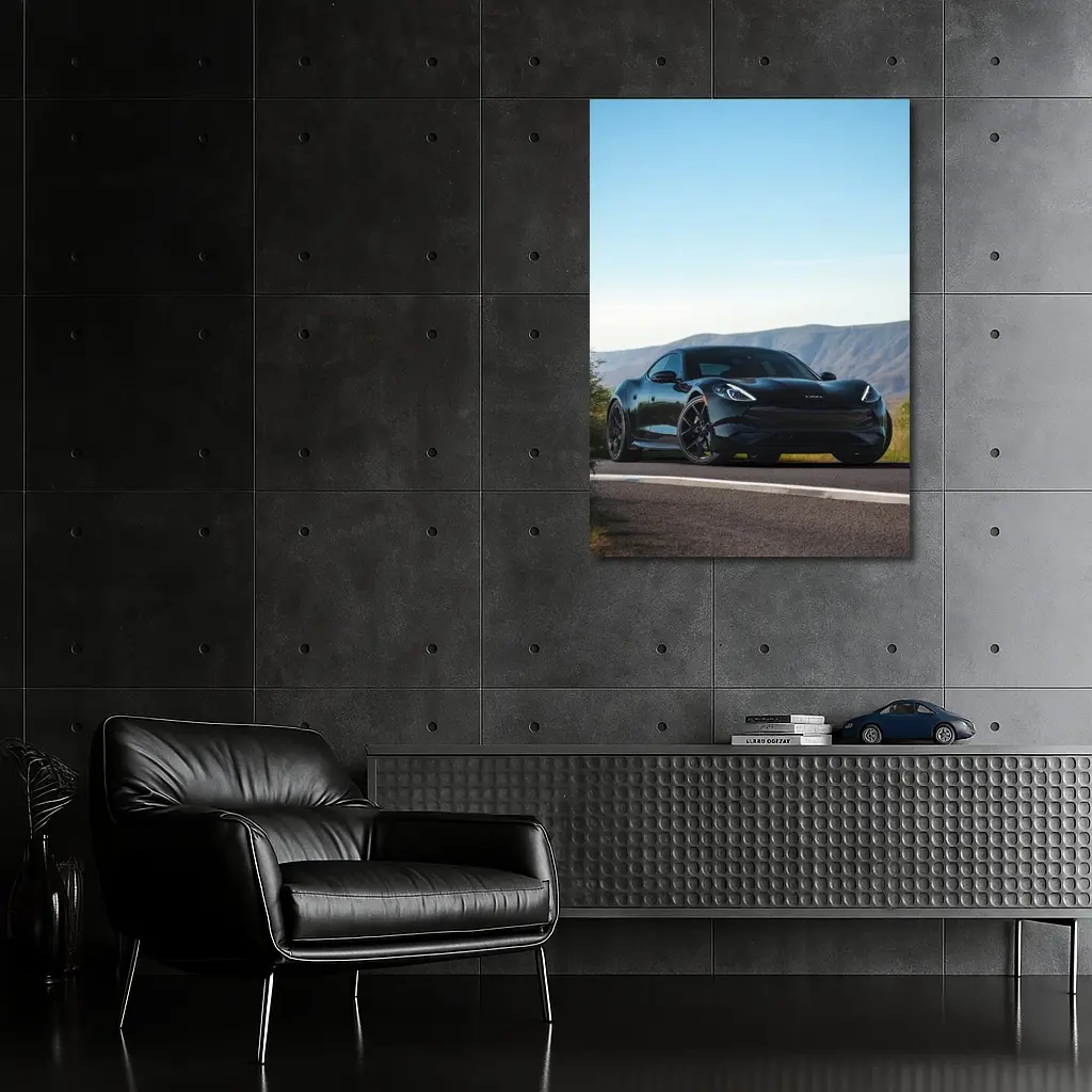 Karma Revero Black Car Mountain Road – Wall Art