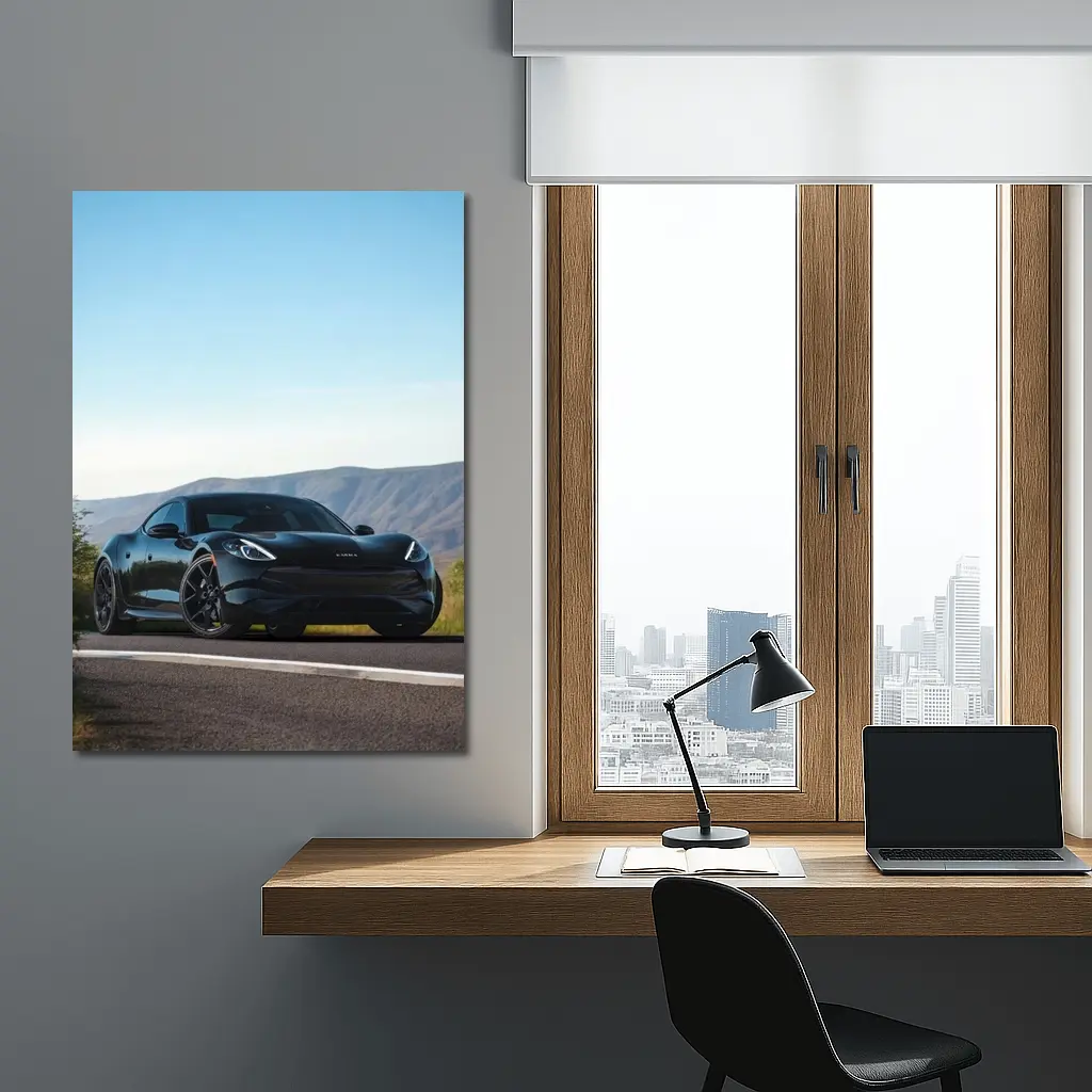 Karma Revero Black Car Mountain Road – Wall Art