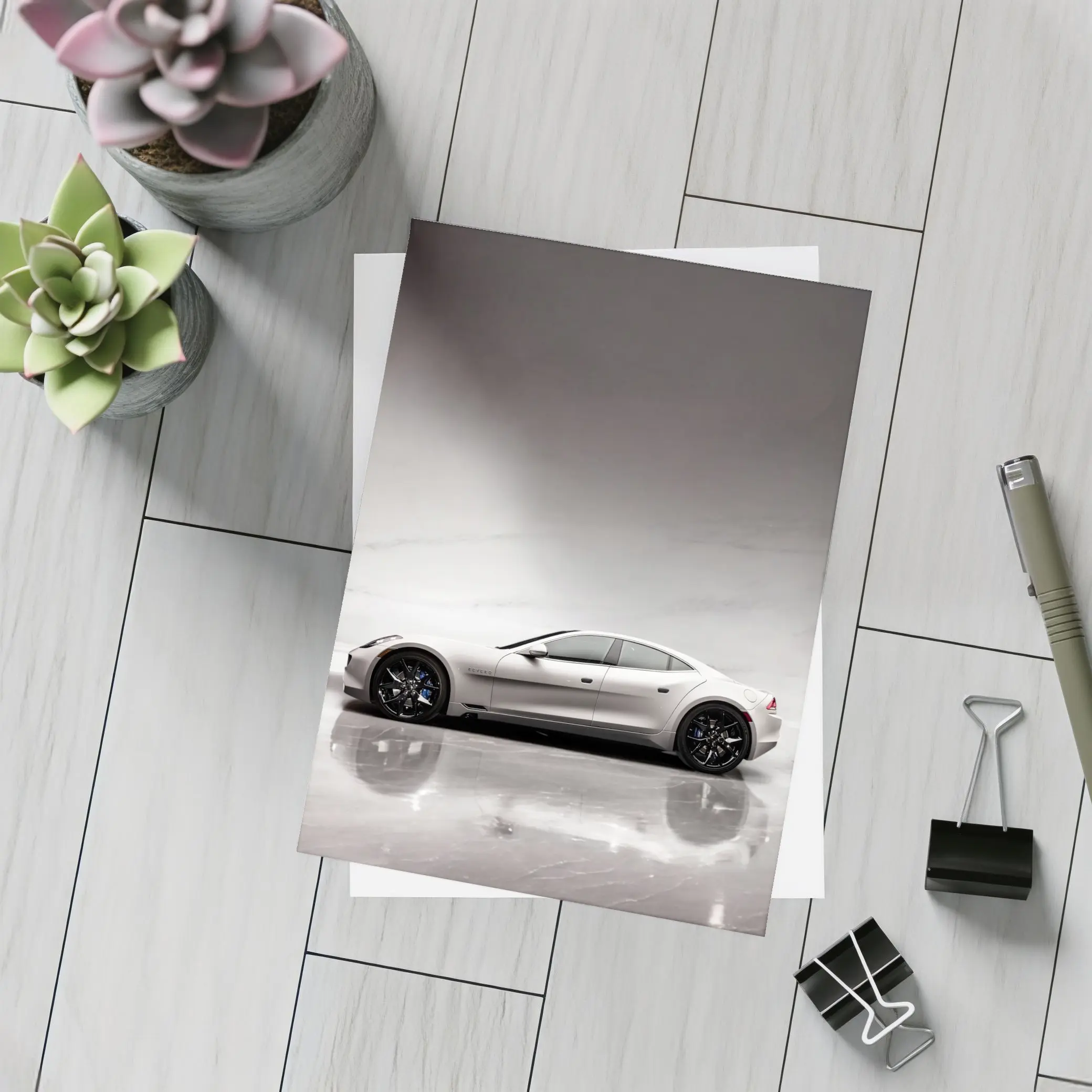 Karma Revero Silver Car Marble Studio – Postcards