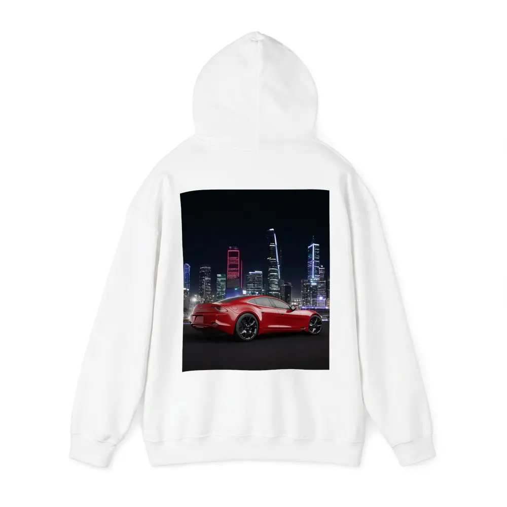 Karma Revero Red Sports Car City Night – Hoodies