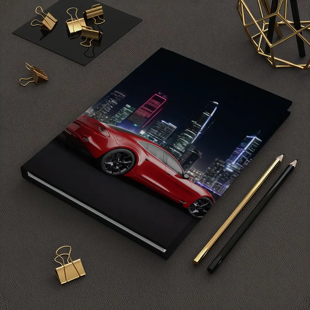 Karma Revero Red Sports Car City Night – Notebooks