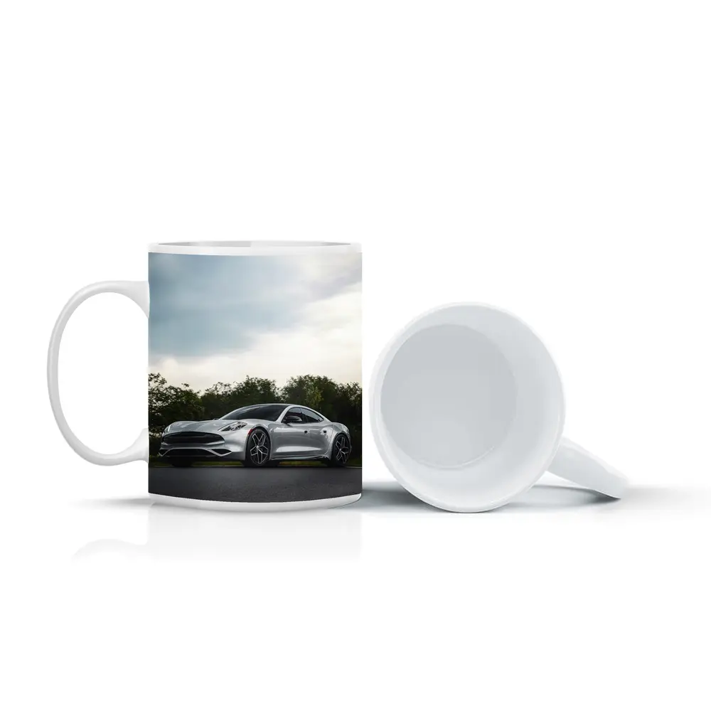 Karma Revero Silver Sports Car Road – Mugs