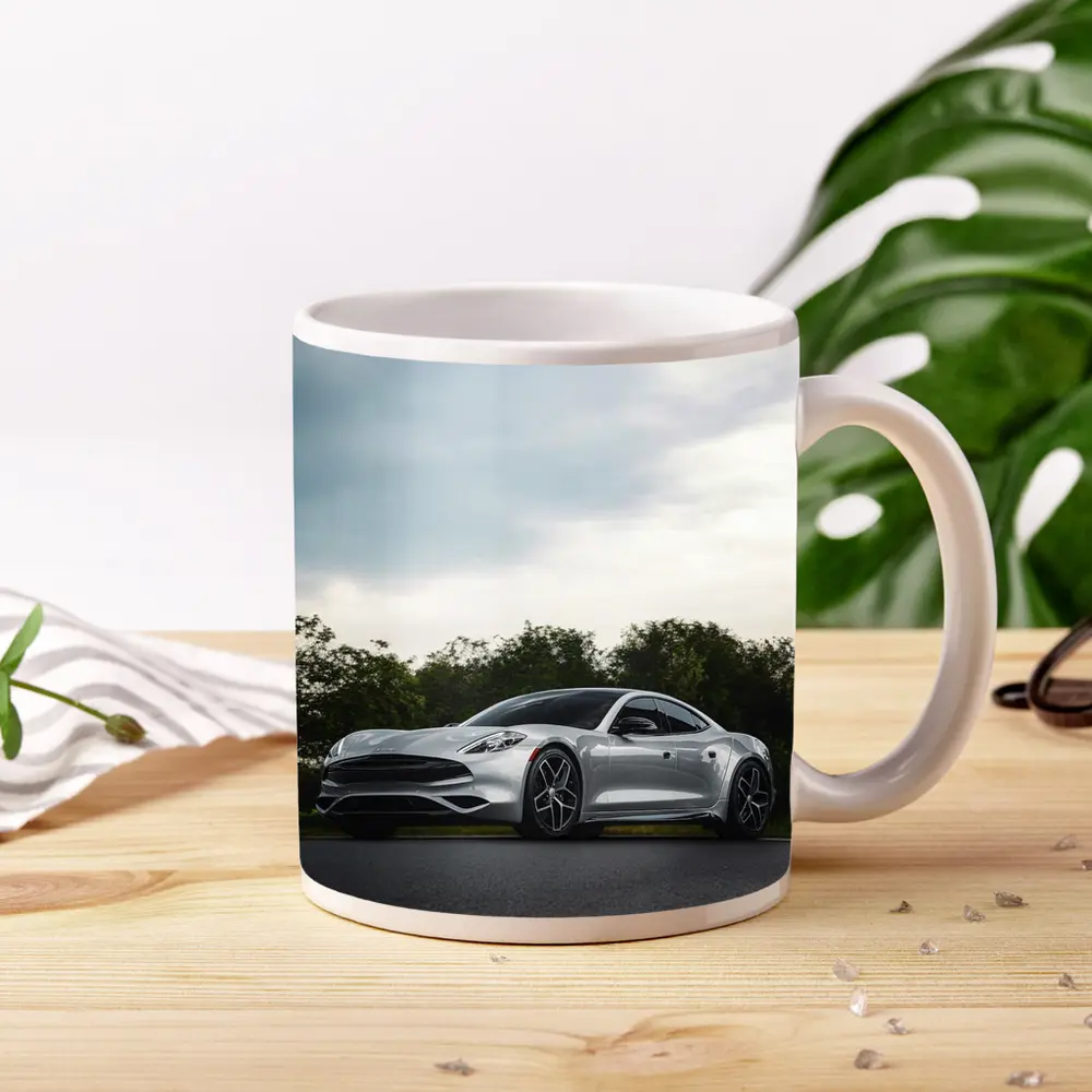 Karma Revero Silver Sports Car Road – Mugs