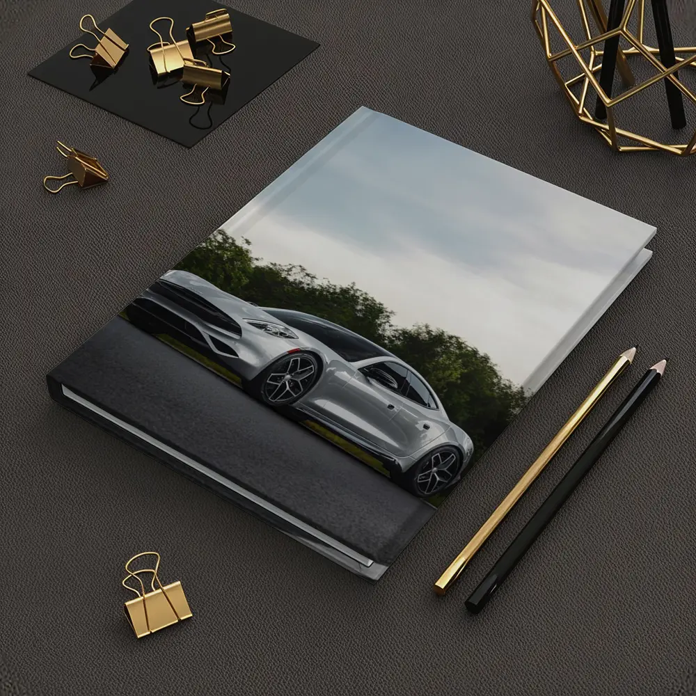 Karma Revero Silver Sports Car Road – Notebooks
