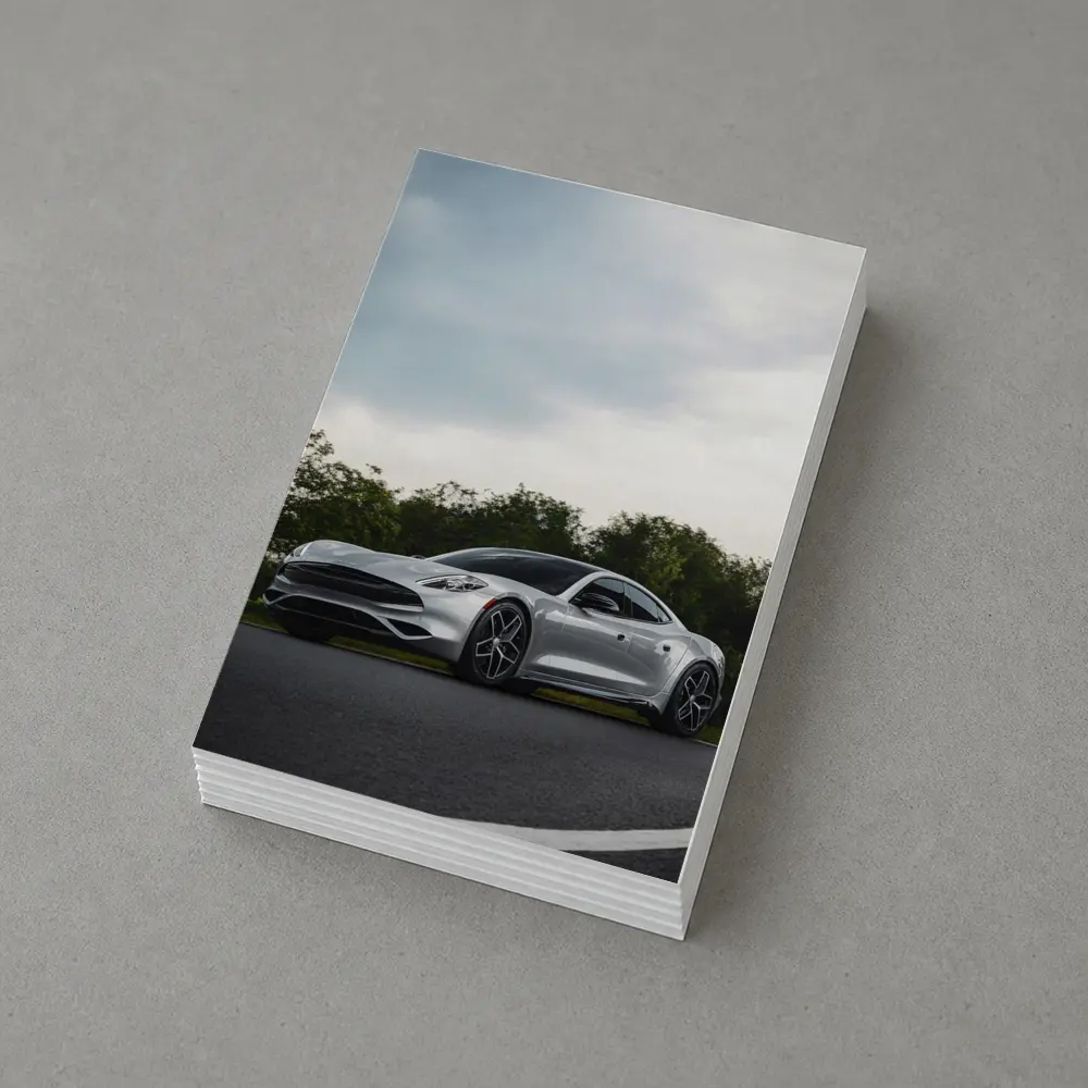 Karma Revero Silver Sports Car Road – Postcards