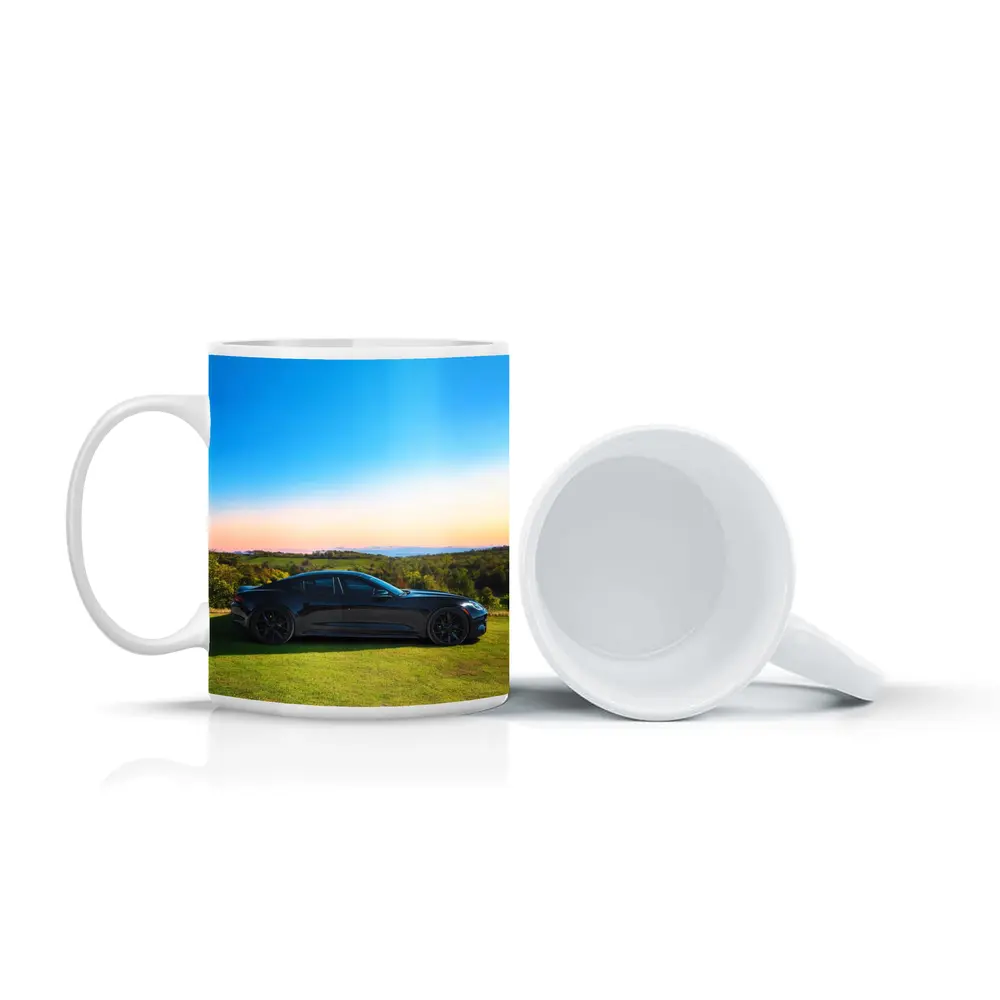 Karma Revero Black Car Sunset Landscape – Mugs