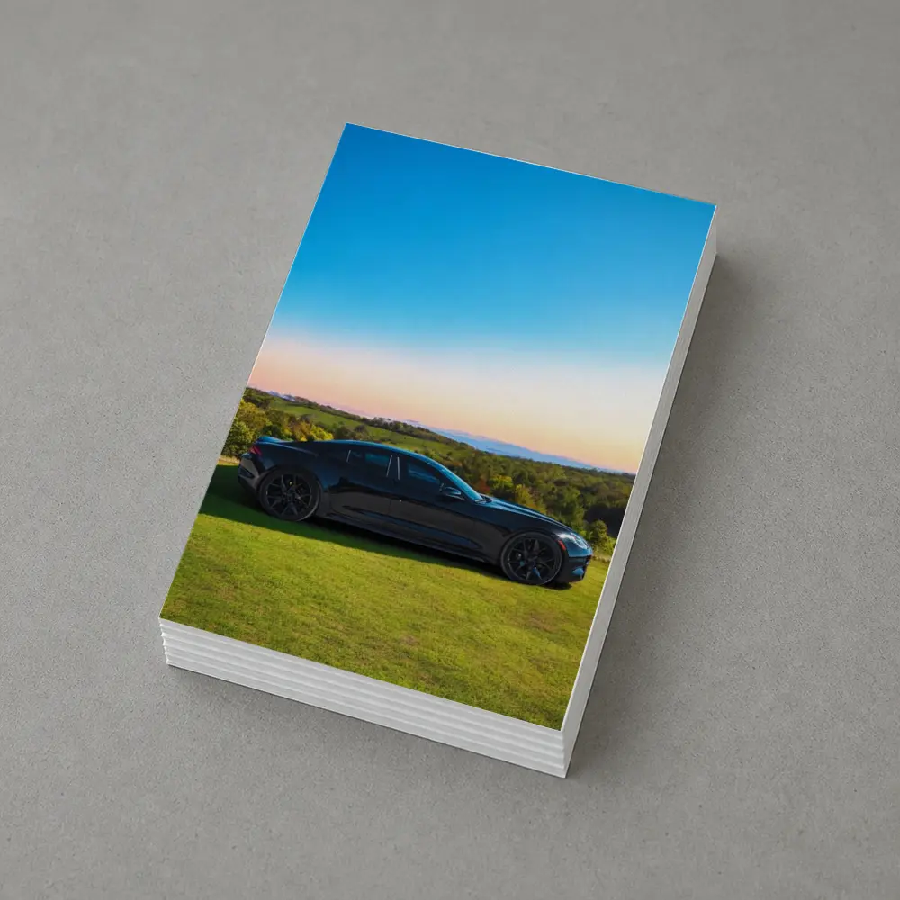 Karma Revero Black Car Sunset Landscape – Postcards