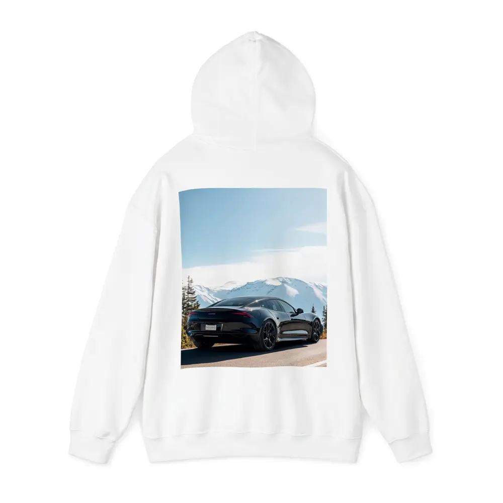 Karma Revero Black Car Snowy Mountain Road – Hoodies