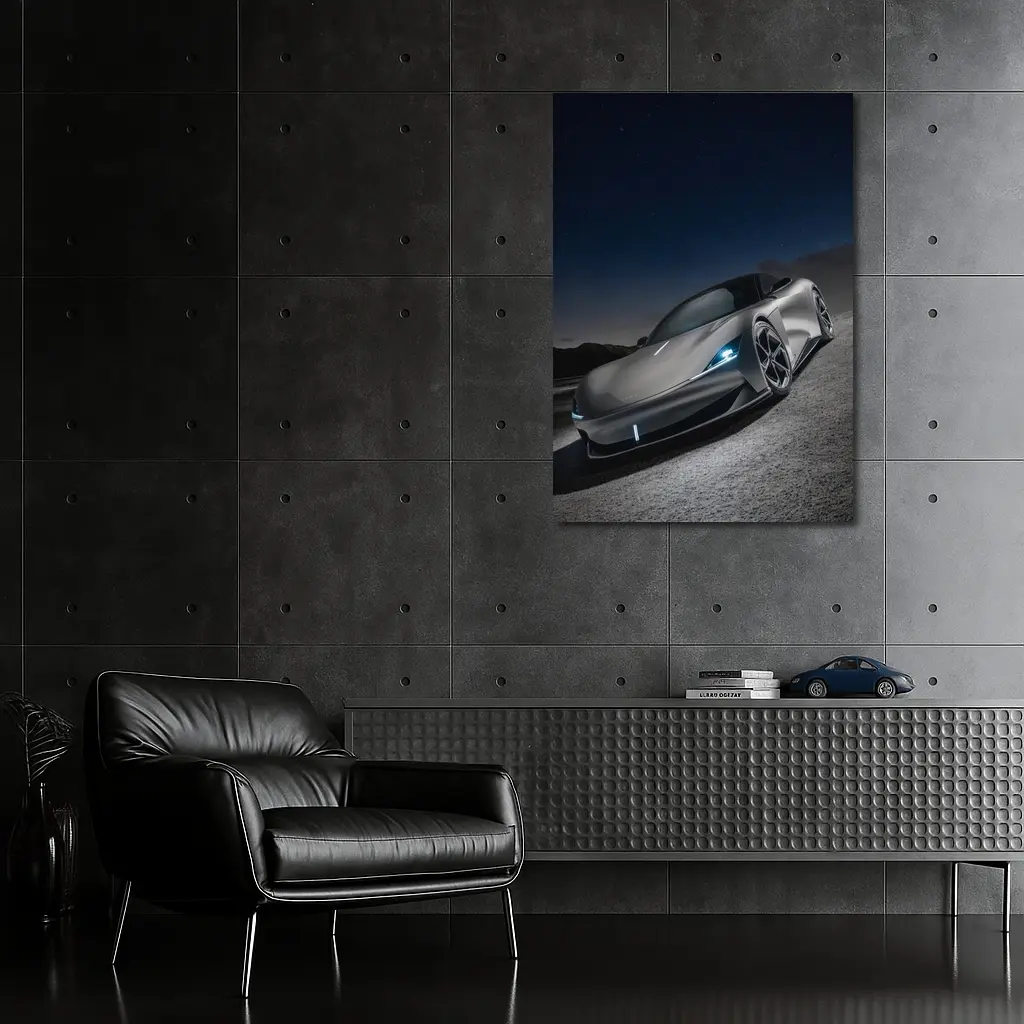 Karma Revero Supercar Under Night Sky – Wall Art