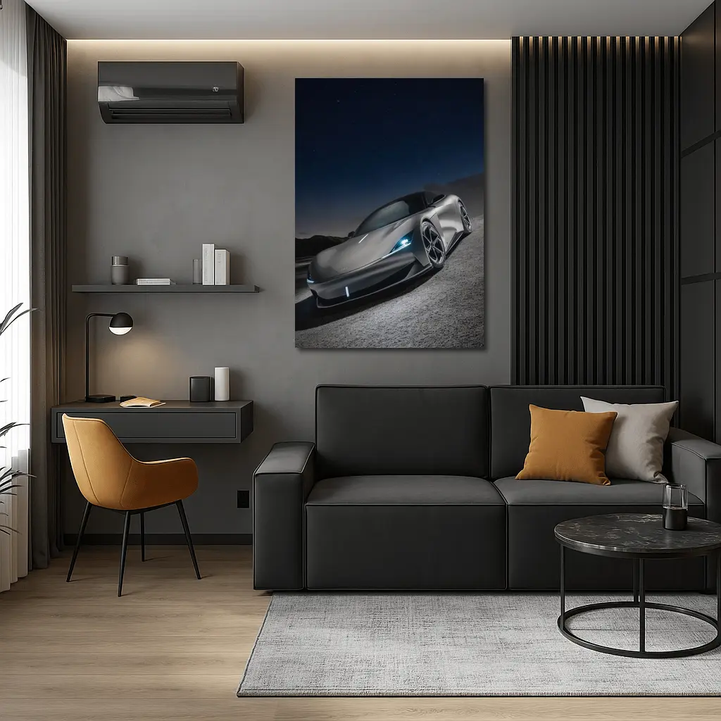 Karma Revero Supercar Under Night Sky – Wall Art