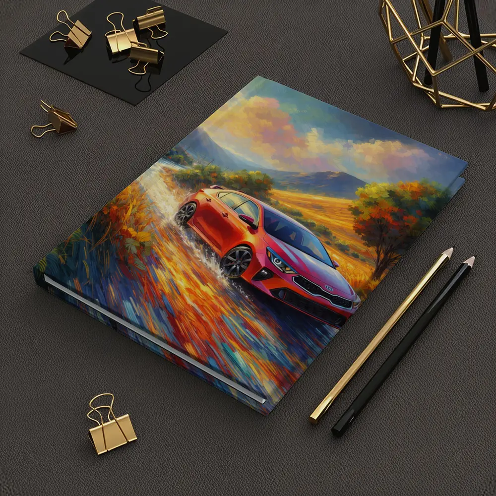 Kia Forte Oil Painting Impressionist Style Drive – Notebooks