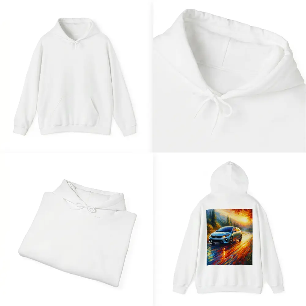 Kia Forte Impressionist Style Oil Painting Art – Hoodies