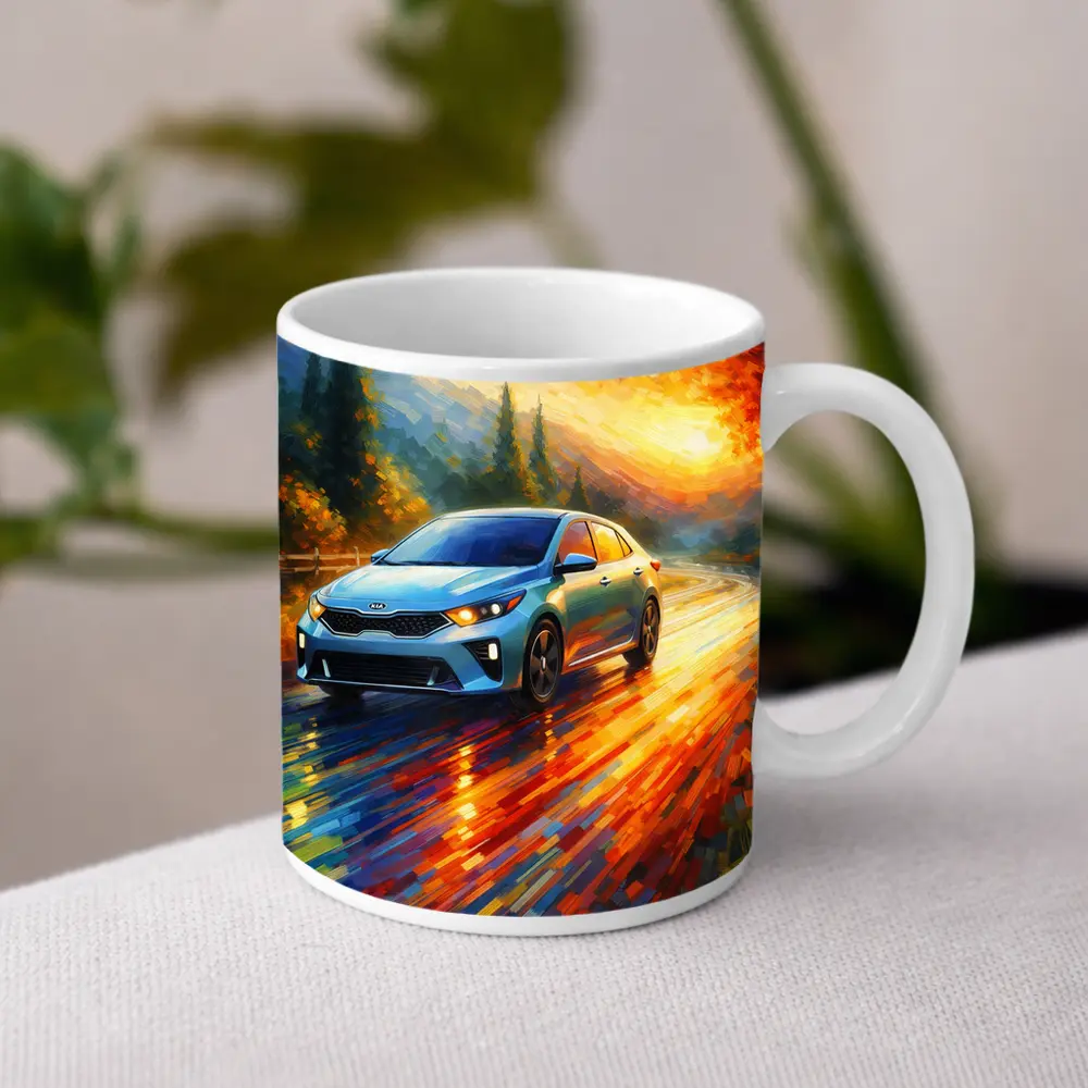 Kia Forte Impressionist Style Oil Painting Art – Mugs