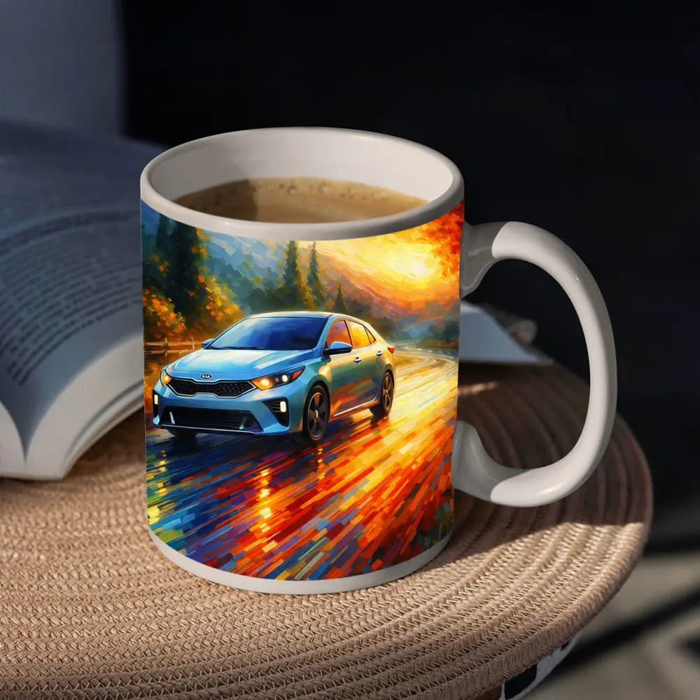 Kia Forte Impressionist Style Oil Painting Art – Mugs