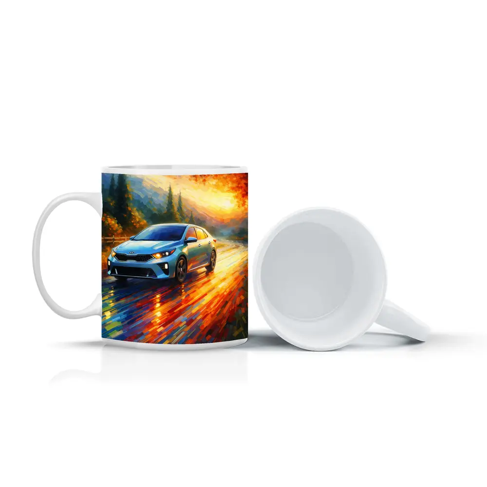 Kia Forte Impressionist Style Oil Painting Art – Mugs