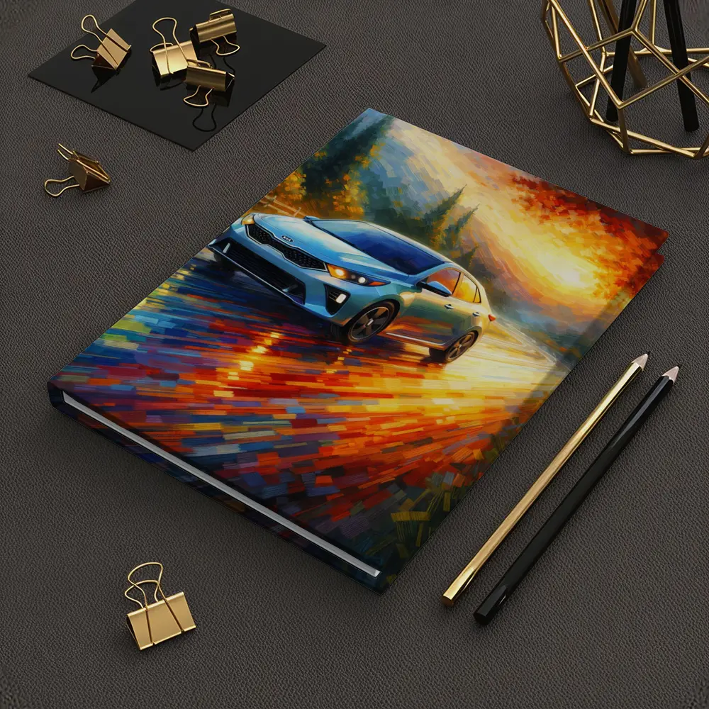 Kia Forte Impressionist Style Oil Painting Art – Notebooks