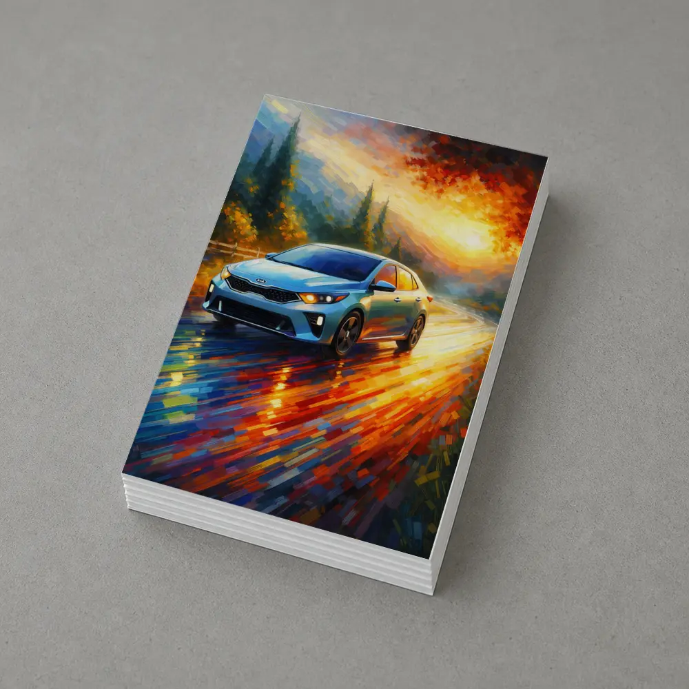 Kia Forte Impressionist Style Oil Painting Art – Postcards