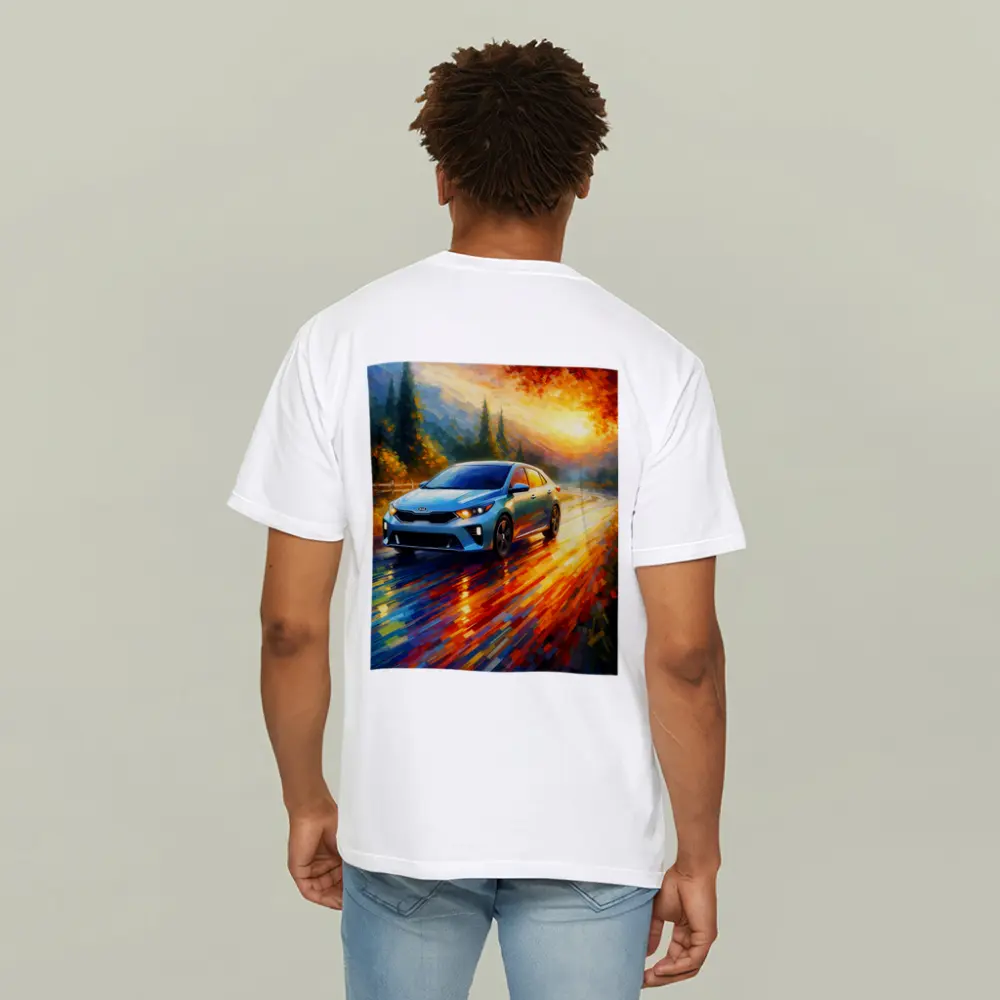 Kia Forte Impressionist Style Oil Painting Art – T-Shirts