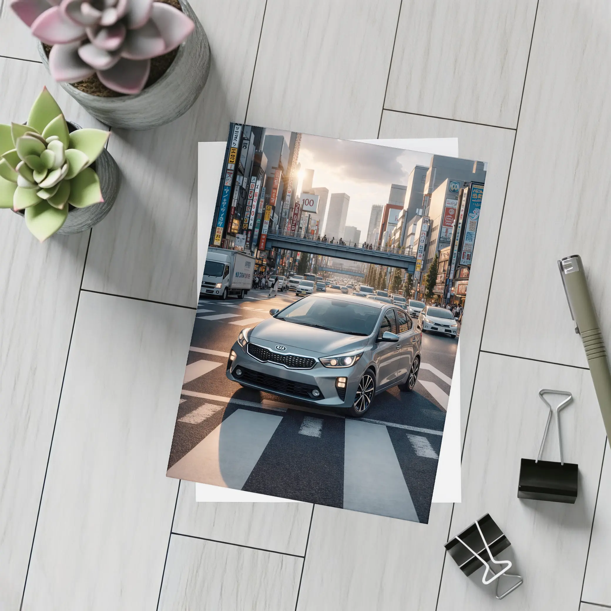 Kia Forte Sedan Tokyo City Street – Postcards