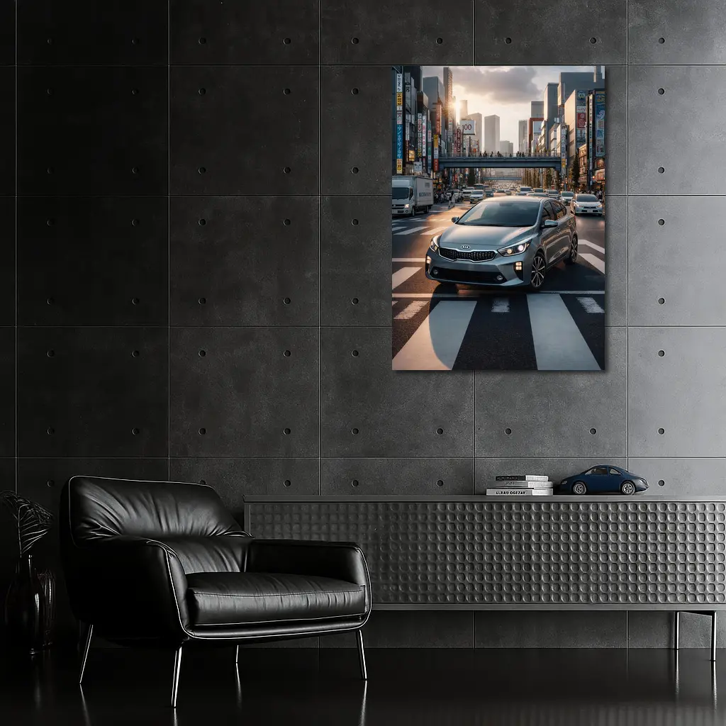 Kia Forte Sedan Tokyo City Street – Wall Art