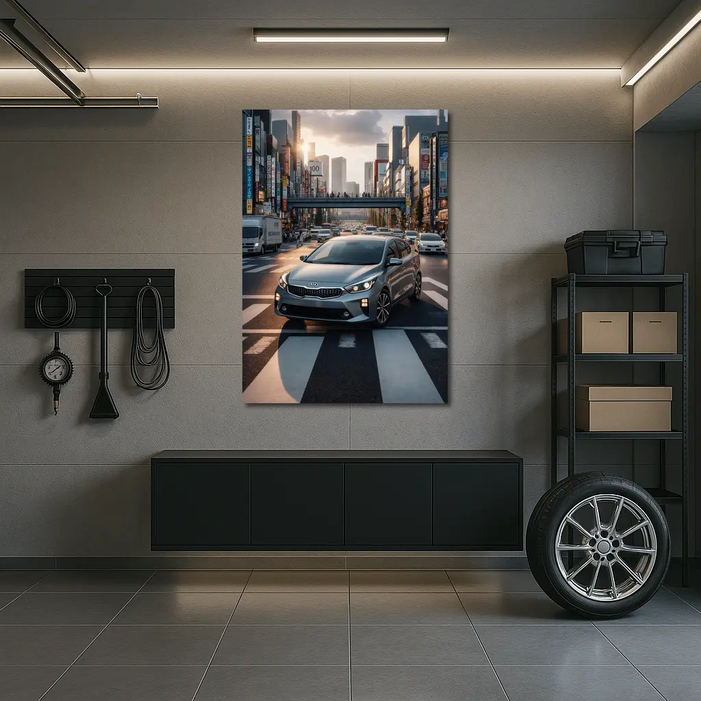 Kia Forte Sedan Tokyo City Street – Wall Art