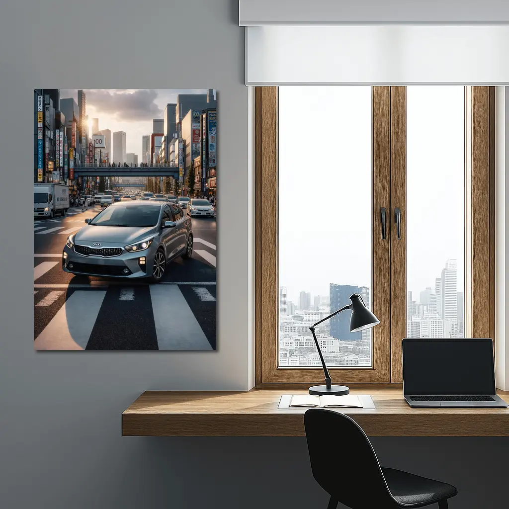 Kia Forte Sedan Tokyo City Street – Wall Art