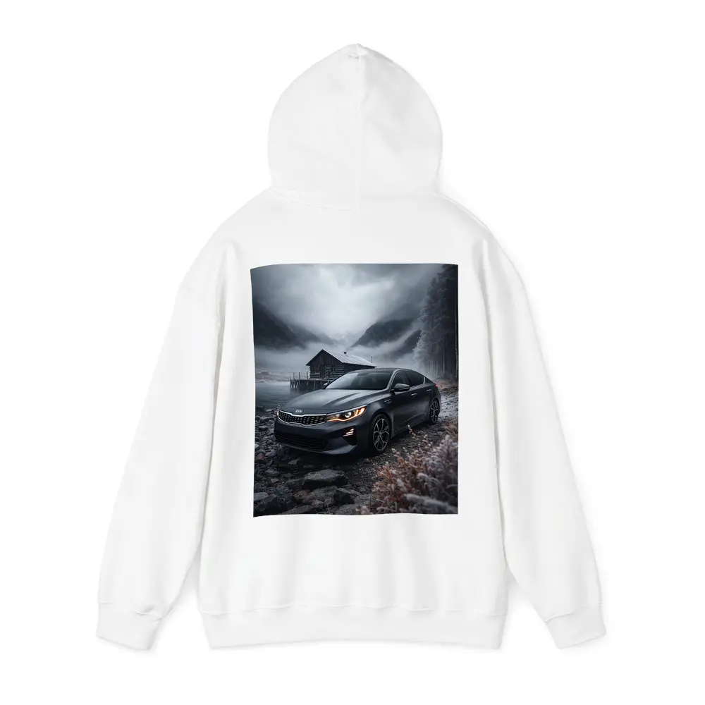 Kia Optima Sedan Moody Winter Mountain Scene – Hoodies
