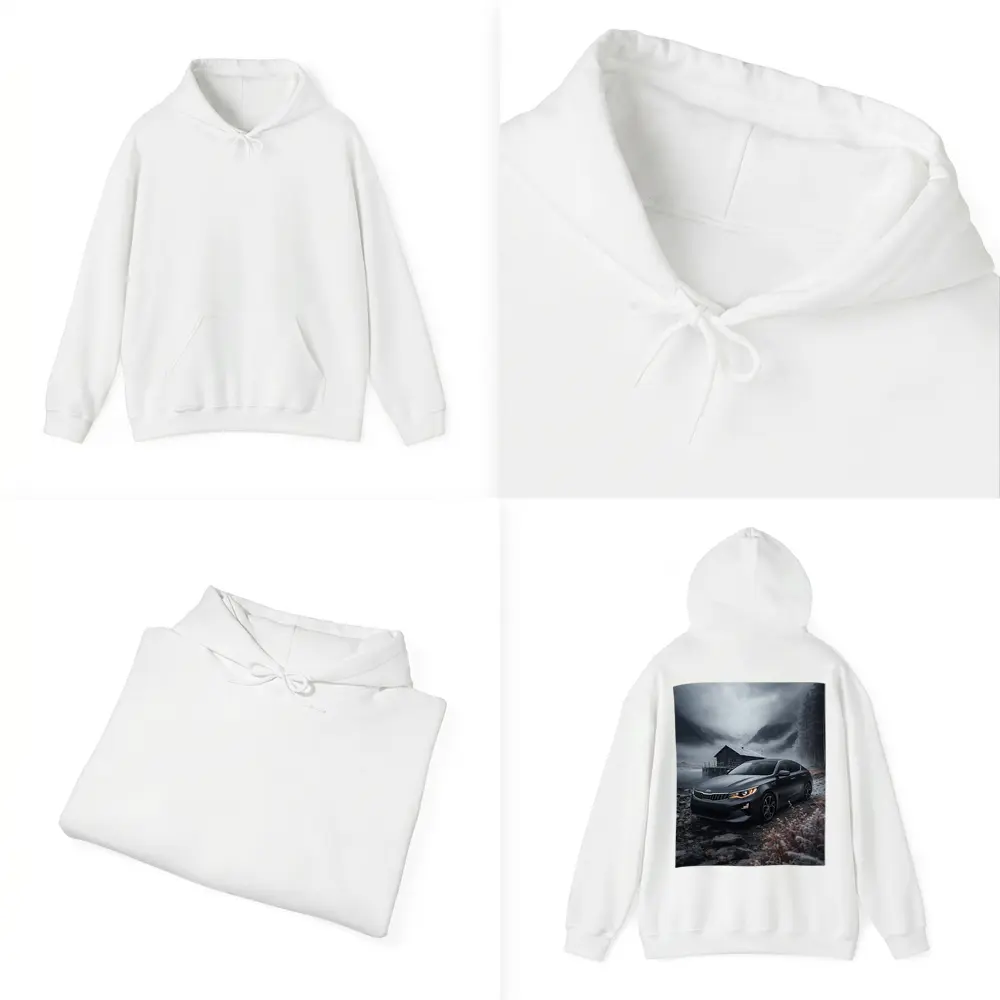 Kia Optima Sedan Moody Winter Mountain Scene – Hoodies