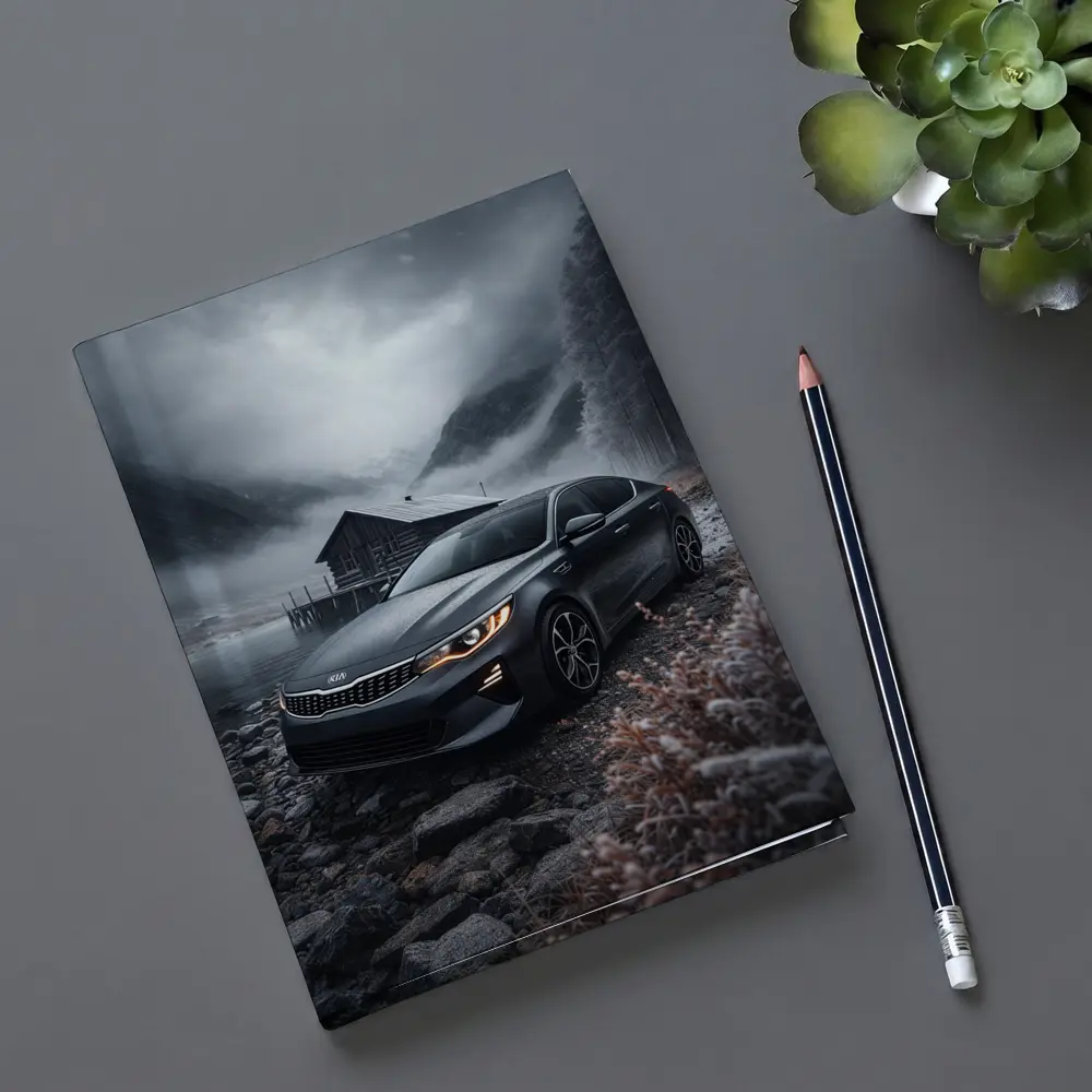 Kia Optima Sedan Moody Winter Mountain Scene – Notebooks