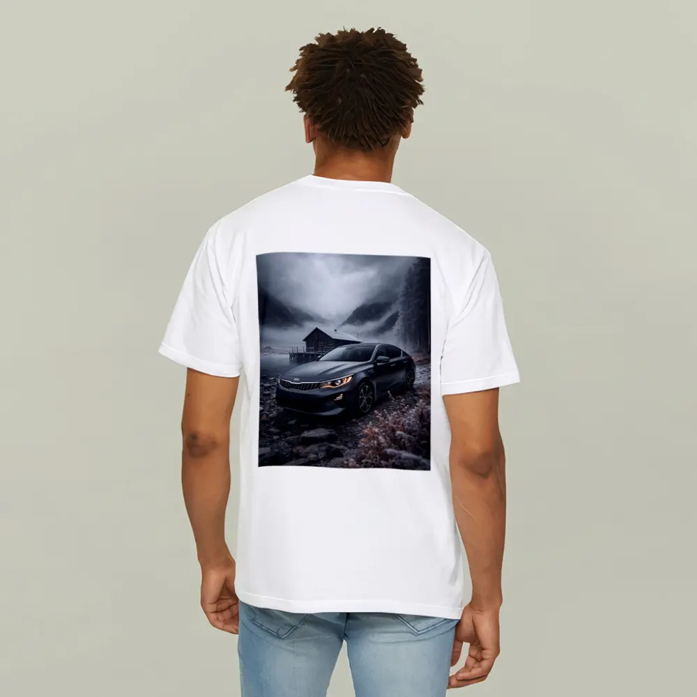 Kia Optima Sedan Moody Winter Mountain Scene – T-Shirts