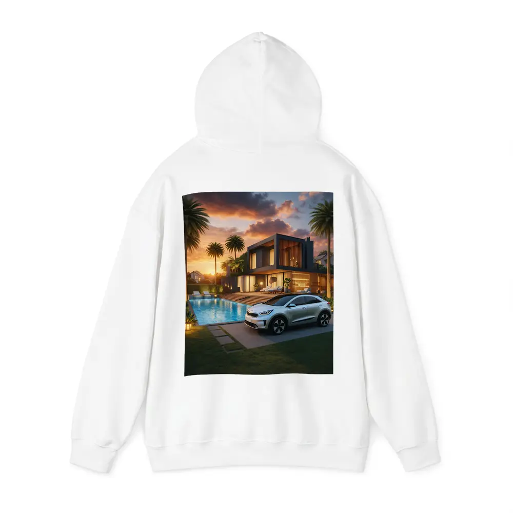 Kia Niro SUV Parked By Luxury Villa – Hoodies